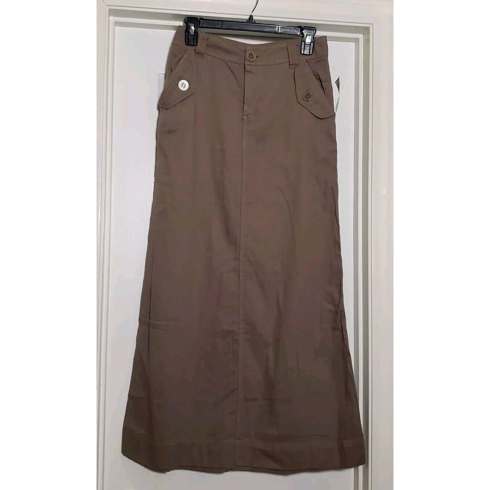 Hard‎ Tail Forever Kenya Twill Long Skirt Size XS Olive Green Cotton Maxi